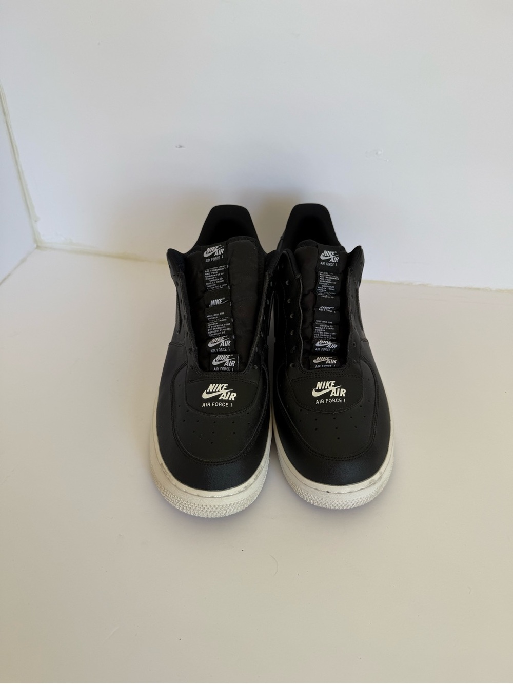 Nike Air Force 1 low double air black and white